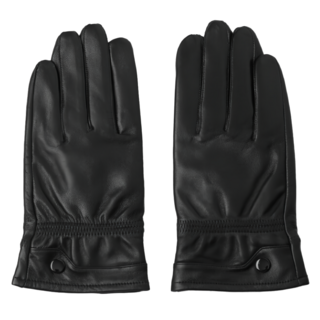 LIKEHOUSE 真皮羊皮雙指觸控男士手套 騎車防風保暖, 1雙