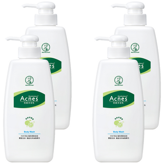 MENTHOLATUM 曼秀雷敦 Acnes 抗痘沐浴乳, 600ml, 4瓶