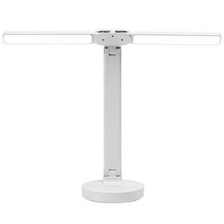 抗藍光雙頭護眼檯燈 LED檯燈 多角度調節 節能檯燈 白色, 1入