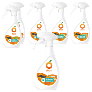 橘子工坊 天然廚房爐具專用清潔劑 橘油清潔 無香精 泡泡/噴霧兩用 適用瓦斯爐/微波爐/烤爐/電鍋 480mL, 6瓶