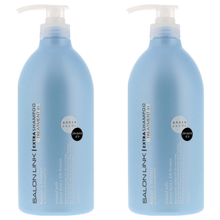 KUMANO 熊野油脂 無矽靈胺基酸保濕修護沙龍二合一洗髮精, 1L, 2瓶