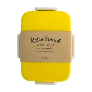 Skater 日本境內版 日本製 無印風便當盒 17.5 x 12.9 x 5.8cm 650ml, 黃色, 1個