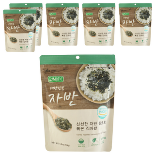 橘平屋 韓國原味海苔酥, 酥脆口感，精選韓國海苔，方便攜帶, 50g, 6包