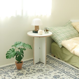 woodray HPM 實木邊桌 3號, 白色