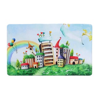 Cotton Field 棉花田傢飾 魔法空間法蘭絨印花防滑遊戲毯, 城堡, 1個