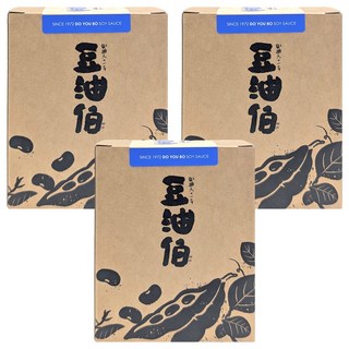 豆油伯 金美滿無添加糖釀造醬油 台灣黃豆醬油 無麩質 不含碘, 90ml, 3盒