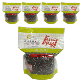 超賀 精選宣言 奇亞籽 低熱量 食用便捷 吸水性強, 250g, 5包