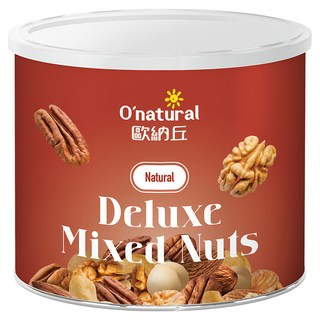 O'natural 歐納丘 Deluxe 典藏五堅果, 低溫烘焙, 富含膳食纖維, 150g, 1罐