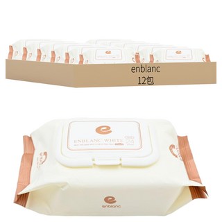 enblanc 輕厚蓮花 純水濕紙巾 掀蓋型, 24張, 12包
