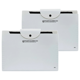 ibis 12格風琴夾, 象牙色, 2個