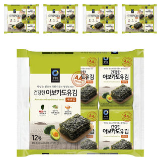 DAESANG 大象 酪梨油傳統海苔 12包入, 48g, 5袋