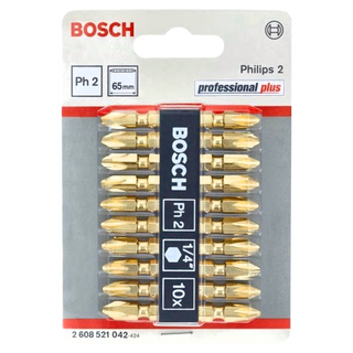 BOSCH 博世 台灣公司貨 螺絲起子頭組金 65mm 10支, 1組