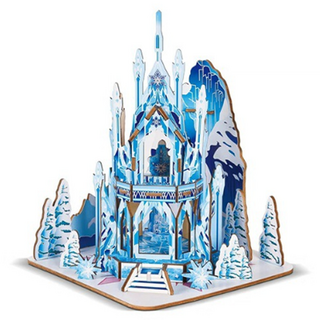 MINIWHALE Linablue 創意3D木屋模型拼圖, 68件, 雪之城