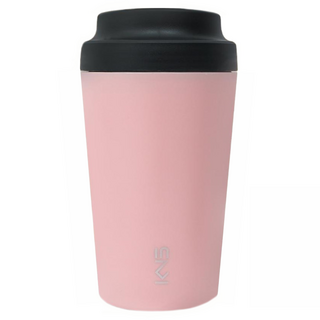 KNS 康納斯 簡約陶瓷內膽保溫隨行杯 8.7 x 8.7 x 16.2cm, 玫瑰粉, 380ml, 1個