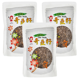 譽方媽媽 奇亞籽 富含纖維 促進消化健康 高蛋白質 增強飽足感 含Omega-3 支持心血管健康, 200g, 3包