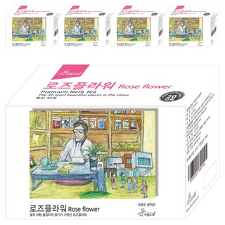 Areumdre 優質白玫瑰花草本茶, 20入, 5個, 1.1g