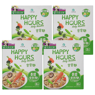 HAPPY HOURS 寶寶麵 青醬貝殼麵，適合10個月以上嬰幼兒, 300g, 4盒