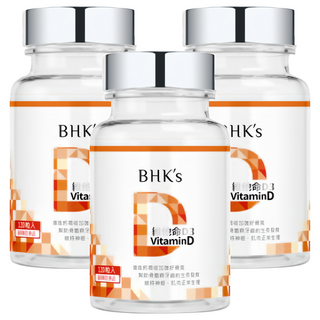 BHK's 維他命D3軟膠囊, 120顆, 3罐