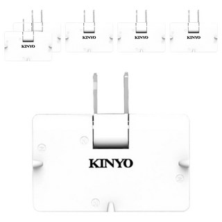 Kinyo 轉向三面插 2孔, 白色, 6個, 64.4mm