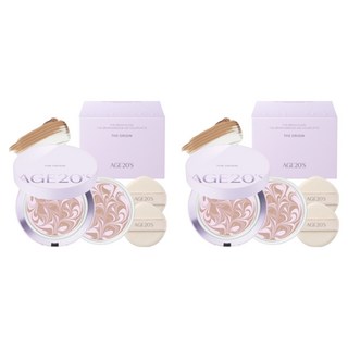 AGE20'S The Origin水潤光澤精華粉餅 12.5g+替換芯 12.5g, 21 Lavender Latte, 2組