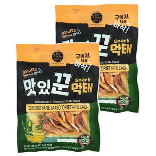 KANGGOJIP 烤明太魚乾 青陽辣椒美乃滋風味, 30g, 2包