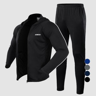 Armedes 男士訓練連帽衫拉鍊 + 長褲上下套裝 AR7191