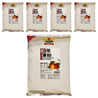 FAIRSEN 惠昇食品 紅茶凍粉, 純素可用 不含防腐劑 不含動物膠 速成簡便, 1kg, 5包