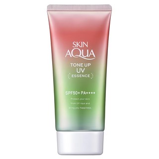 SKIN AQuA 水潤肌 柔光透亮防曬飾底凝露 玫瑰粉, SPF50+ PA++++, 80g, 提亮膚色, 1件