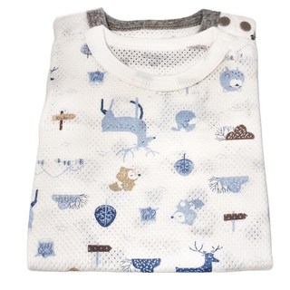 KU.KU Duckbill 酷咕鴨 洞洞包屁衣 0~6個月 2件, 50~70cm, 北歐藍, 6