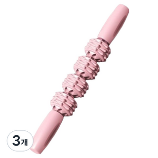 Potenkit 輕便按摩滾輪 34 x 5 cm, 4輪 粉紅色, 3個