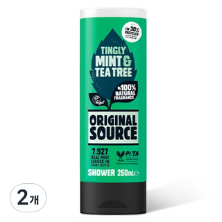 오리지널소스 샤워젤 민트 티트리, 2개, 250ml