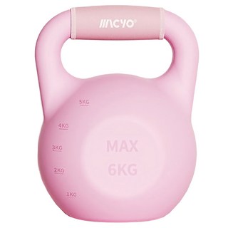 MACYO 麦克羊 居家健身注水壺鈴 1~6kg可調式 居家重訓核心訓練 全身肌肉鍛鍊, 甜心粉, 1個, 755g