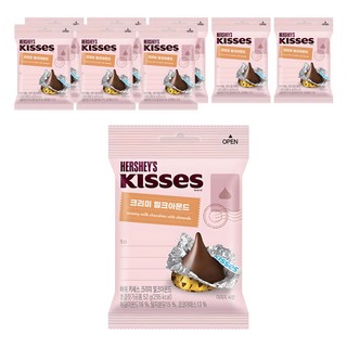 HERSHEY'S 好時 Kisses水滴杏仁夾餡牛奶巧克力, 9袋, 52g