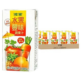 波蜜 水果豐味 蔬果汁, 300ml, 24入