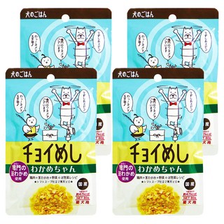 wanwan 注文時刻 犬用主食餐包, 海藻茄汁, 80g, 4包