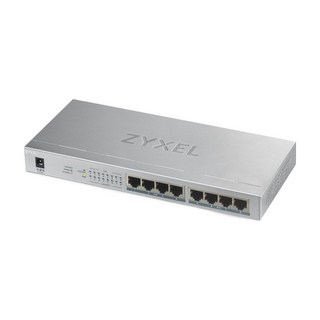 ZYXEL 無網管型8埠Gigabit PoE交換器 GS1008HP 隨插即用 金屬外殼 節能省電, 1個