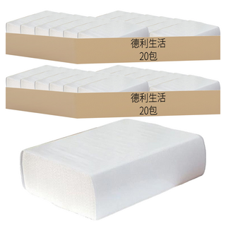 德利生活 商用擦手紙, 120張, 40包