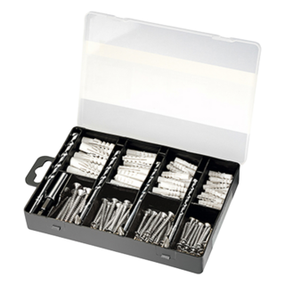 BOSCH 博世 台灣公司貨 鑽牆173配件組, 膨脹螺絲 + 石工鑽頭 + 螺絲, 1組