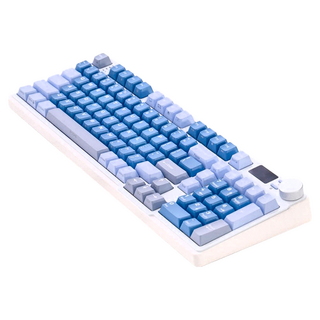 iRocks K85R RGB 熱插拔 無線 奶茶軸 極光藍 客製化機械鍵盤