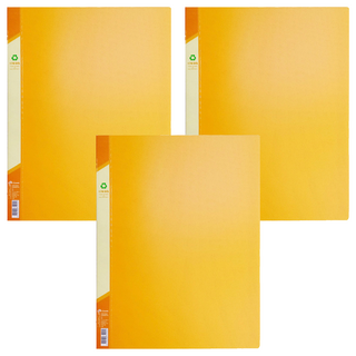 SUANDER 雙德文具 A4資料簿, 黃色, 3本
