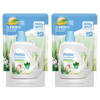 Probo 博寶兒 植萃溫和洗衣精 補充包, 1kg, 2包