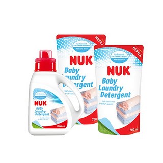 NUK 嬰兒洗衣精套組，天然柔順，深層清潔，成分溫和, 1組, 2.5L