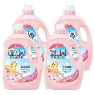 Snuggle 熊寶貝 香氛柔軟護衣精, 72小時持久香, 淡雅櫻花香, 3L, 4桶