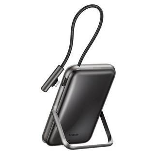 Mcdodo 麥多多 10000Mah 磁吸無線折疊支架式行動電源 20W Type-C MagSafe 無線充電, 黑色, 1個