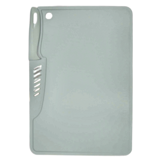 可掛便攜二合一附刀雙面砧板, 420不鏽鋼, PP材質, 廚房/租屋族/外出適用, 29 x 20cm, 北歐藍綠, 1個