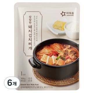 아워홈 칼칼한 돼지김치찌개, 300g, 6개