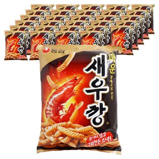 농심 매운새우깡, 90g, 40개