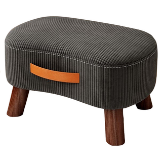 Mega 北歐溫柔拼色 絨布矮凳 40x27x22公分, 深灰色, 1個