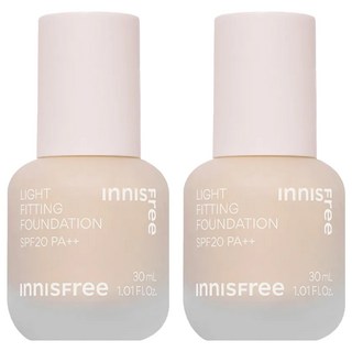INNISFREE 台灣公司貨 輕薄透服貼粉底液 SPF20 PA++ 30ml, 17N, 2瓶