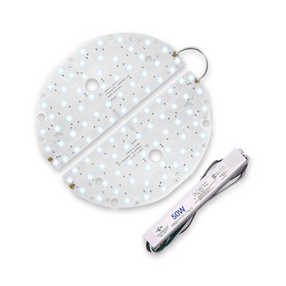 居家照明 2對1 高效率 三星 LED模組 6500K 400mm x 175mm + 50W安定器, 白色